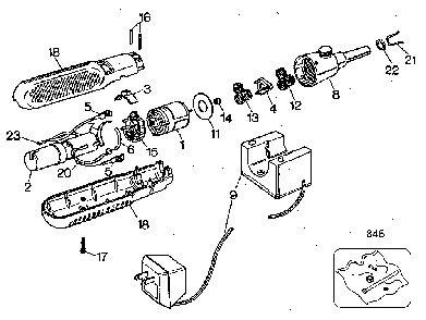 Exploded Diagram A Diagram and Parts List for 9018-25 Type 1 Black and Decker Cordless Drill